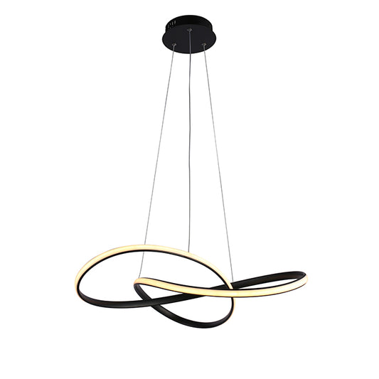 Lámpara Colgante Samira 60 cm LED 40W 3CCT Negro Interlusa - Vista frontal principal en fondo blanco | LuzGurú