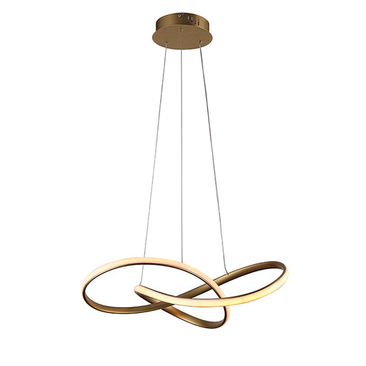 Lámpara Colgante SAMIRA 60 cm LED 40W 3CCT Dorada LUMIT Interlusa - Vista frontal principal en fondo blanco | LuzGurú