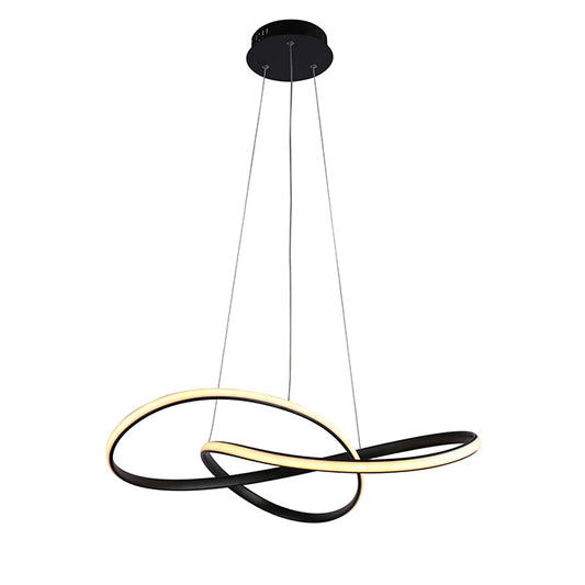 Lámpara Colgante SAMIRA 80 cm LED 64W Negro LUMIT Interlusa - Vista frontal principal en fondo blanco | LuzGurú