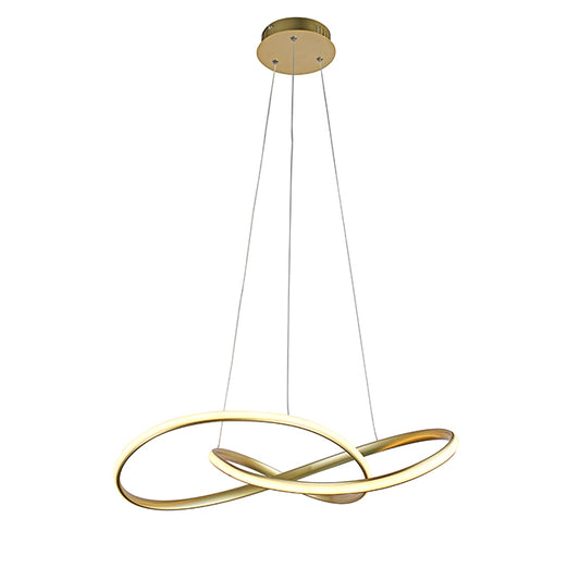 Lámpara Colgante SAMIRA 80 cm LED 64W 3CCT Dorada Interlusa - Vista frontal principal en fondo blanco | LuzGurú