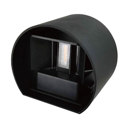 Aplique SALAS fabricado en aluminio color negro para exterior