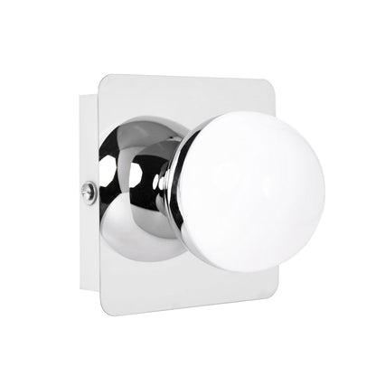 Aplique LED para baño LUMIT SIRLA A22980120B cromo, ideal para iluminar espejos con estilo moderno.