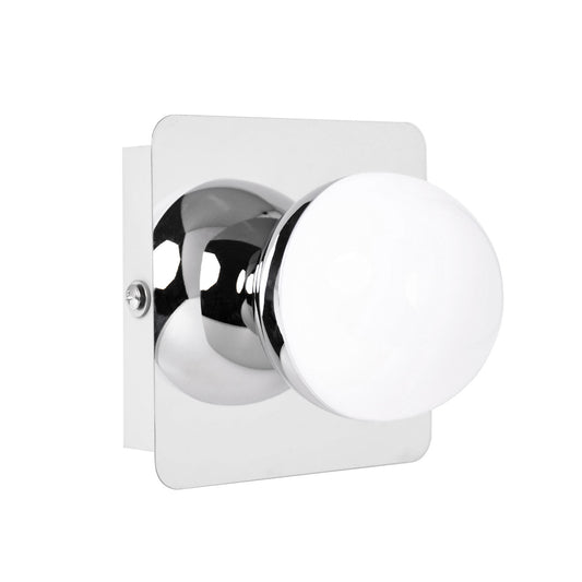 Aplique LED para baño LUMIT SIRLA A22980120B cromo, ideal para iluminar espejos con estilo moderno.
