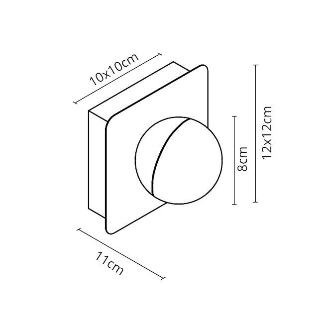 Aplique de baño LED SIRLA con protección IP44, ideal para resistir la humedad en el cuarto de baño.