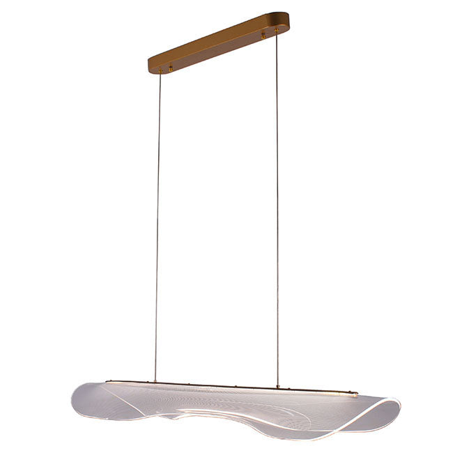 Lámpara CORALINA fabricada en metal color oro con acrílico