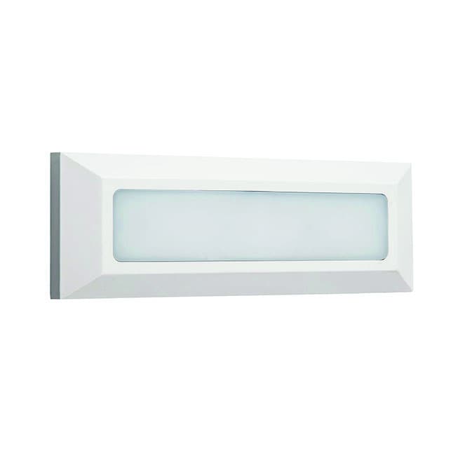 Aplique LED Estanco LUMIT EIRIZ Blanco, Ref. A23660401B para exterior.