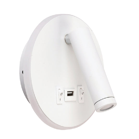 Aplique LED con USB LUMIT Matsys A23860101B para carga móvil