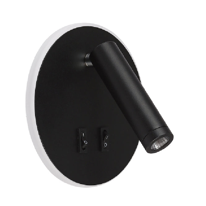 Mondrian Aplique LED pared negro Lumit A24160209B
