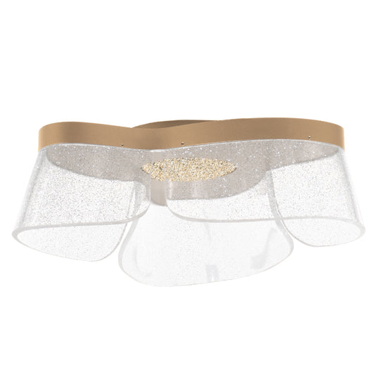 Plafón LED CAMILLE CCT 50 cm Dorado LUMIT Interlusa instalada en ambiente decorativo de salón o dormitorio | Interlusa