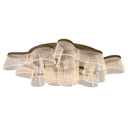 Plafón LED floral CAMILLE LUMIT A29780529 con diseño dorado y luz regulable