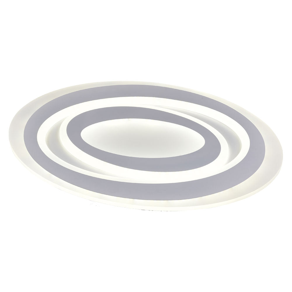 Plafón Savínia fabricado en metal color blanco y polipropileno