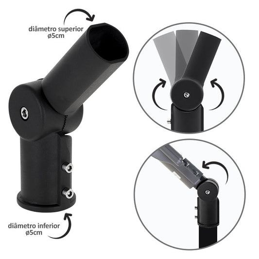 Brazo para farola PASTEUR LUMIT ADAPT-50-50 PR, soporte resistente para aplique de calle.