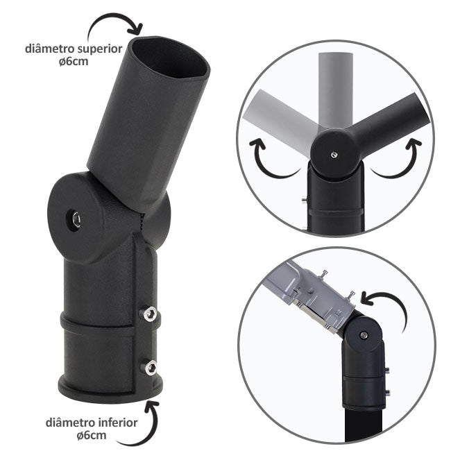 Brazo para aplique de calle LUMIT PASTEUR ADAPT-60-60 PR