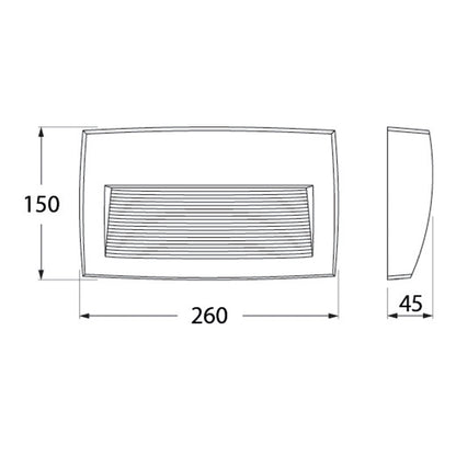 Aplique LED Lorenza con selector de temperatura de color 2700/4000/6500K