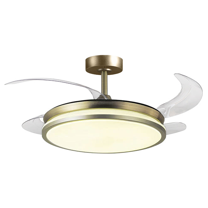Ventilador de techo LED DUNE SHAKESPEAR B-1008 GL con aspas retráctiles oro