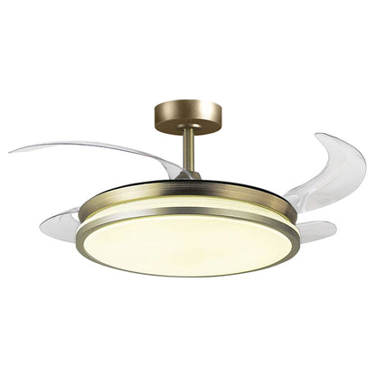 Ventilador de techo LED DUNE SHAKESPEAR B-1008 GL con aspas retráctiles oro