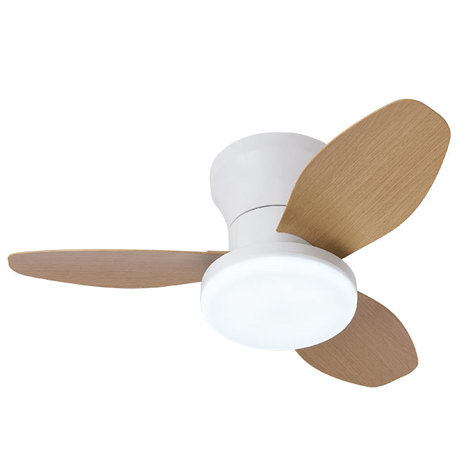 BELAIR B-2544 - Ventilador de Techo TAURO Blanco/Haya con Luz LED - LUZGURÚ