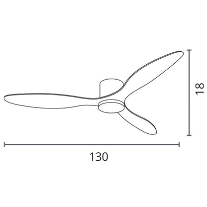 Ventilador de Techo con Luz MISTRAL DC 130 cm Negro y Cerezo Interlusa - imagen 3 | Interlusa