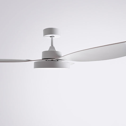 Detalles del Ventilador de Techo LED SHAKESPEAR TULUM B-2651WH Blanco (120cm).  Motor DC silencioso, luz LED 25W (3000K/4000K/6000K), mando a distancia, temporizador, modo verano/invierno.  Colección Tulum, Interlusa LUZGURÚ.
