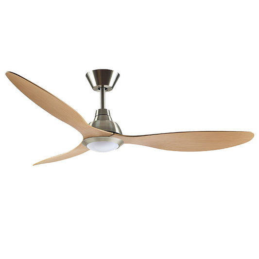 Ventilador de Techo con Luz DELFOS 132 cm Níquel y Haya Shakespear - vista principal | Interlusa