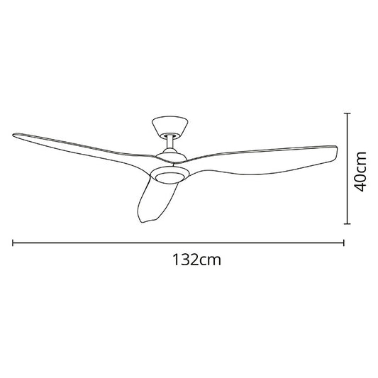Ventilador de Techo con Luz DELFOS 132 cm Níquel y Haya Shakespear - imagen 2 | Interlusa