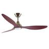 SHAKESPEAR B-2753 AB - Ventilador de Techo DELFOS Cuero/Cerezo con Luz LED - LUZGURÚ
