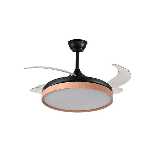 Ventilador de Techo con Luz COSMOS MINI 91 cm Negro y Haya Interlusa - vista principal | Interlusa