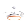 Ventilador BELAIR COSMOS MINI Blanco/Haya con Luz LED Integrada - LUZGURÚ