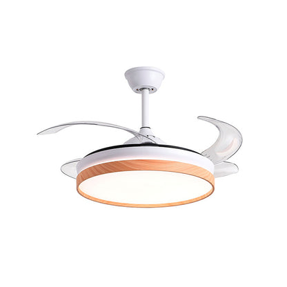 Ventilador BELAIR COSMOS MINI Blanco/Haya con Luz LED Integrada - LUZGURÚ