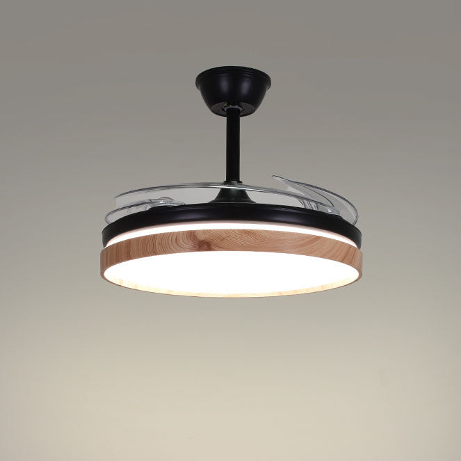 Detalles del Ventilador de Techo LED BELAIR COSMOS B-28400BK: 108cm, 6480lm, 72W, 6 velocidades, 4 aspas retráctiles, mando a distancia, negro,  motor DC, Luz LED 3000/4000/6000K. Interlusa LuzGurú.
