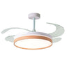 Ventilador BELAIR COSMOS ECO blanco/haya, 4 aspas retráctiles, 72W LED, D.108/50cm - LUZGURÚ