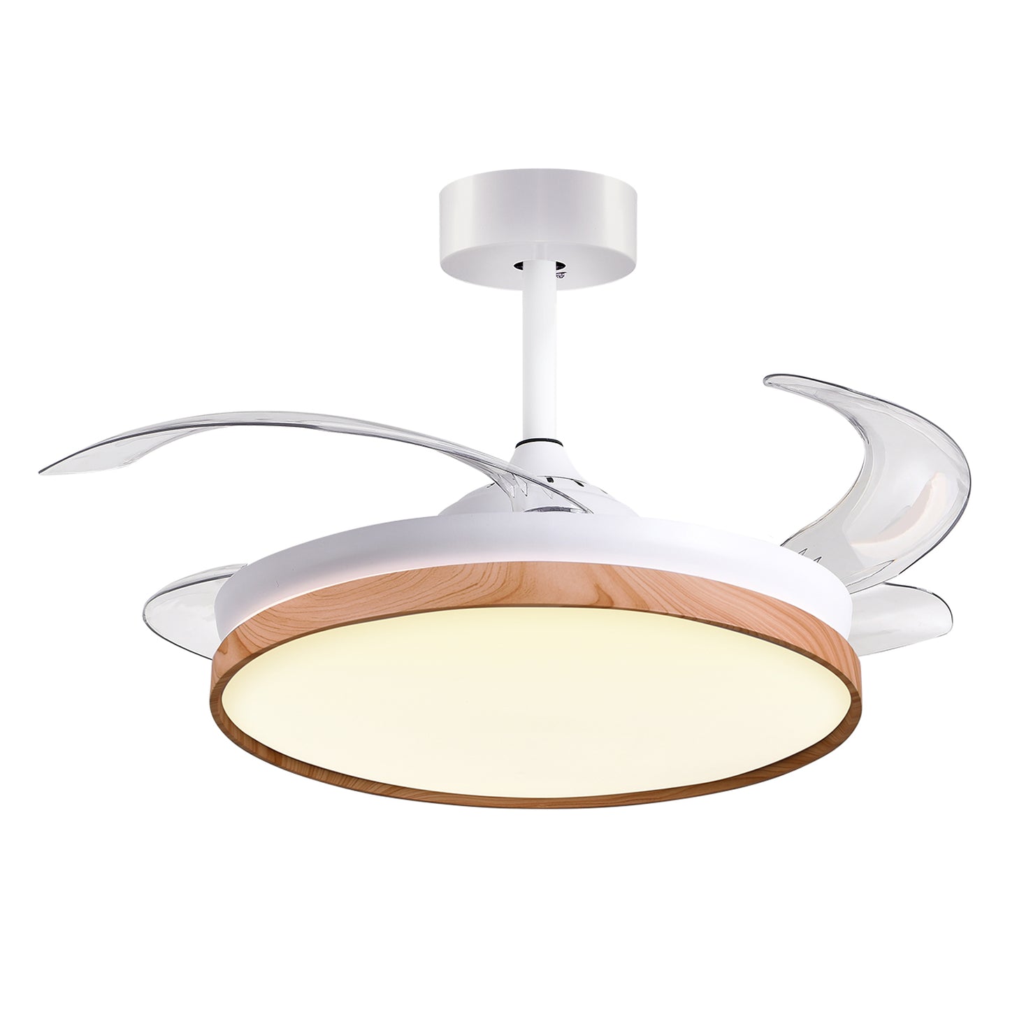 BELAIR B-28400WO - Ventilador de Techo COSMOS Blanco/Haya con Luz LED - LUZGURÚ