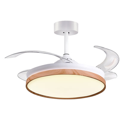 BELAIR B-28400WO - Ventilador de Techo COSMOS Blanco/Haya con Luz LED - LUZGURÚ