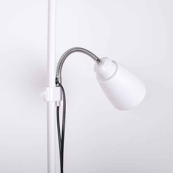 Lámpara VARESE fabricada en metal color blanco con brazo de lectura orientable