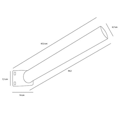 Brazo para aplique de calle con construcción robusta