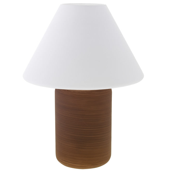 Lámpara HERNER fabricada en cristal color marrón y blanco, ideal para iluminar tu hogar