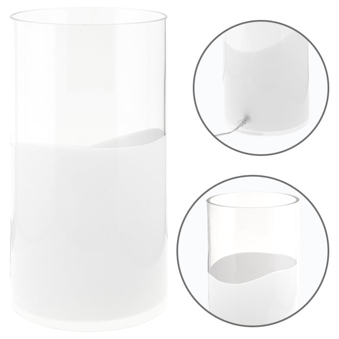 Lámpara sobremesa HERNER LUMIT de cristal blanco, ref. CM 228239