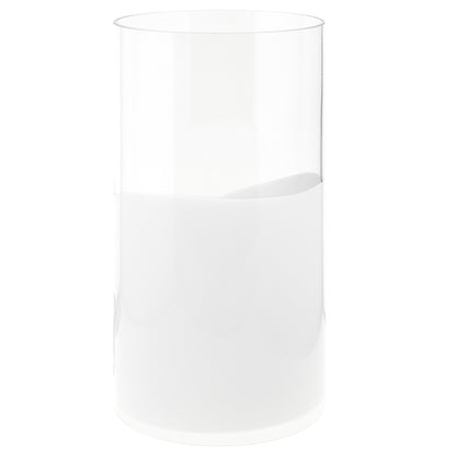 Sobremesa HERNER fabricada en vidrio color blanco transparente