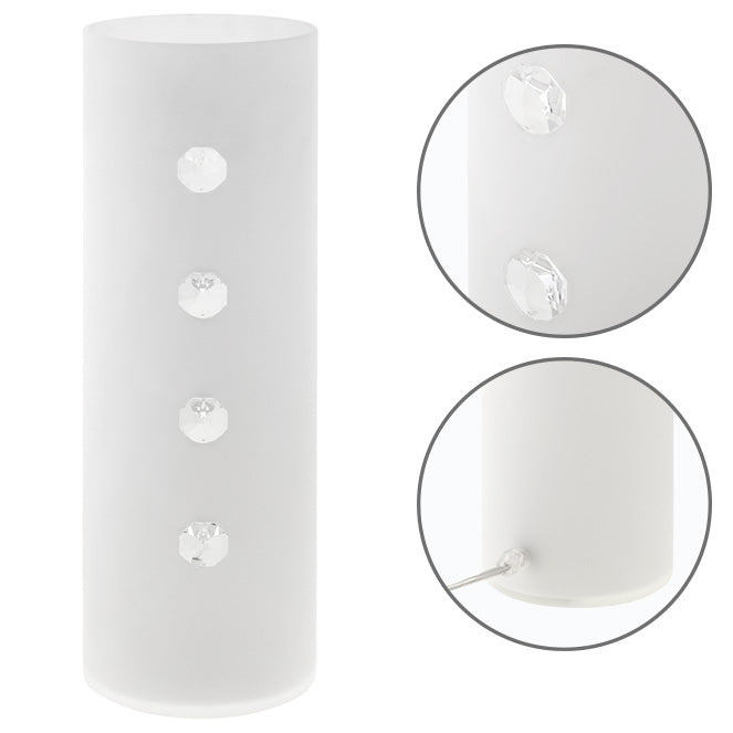 Lámpara de sobremesa HERNER LUMIT redonda de cristal opaco, CM 235210