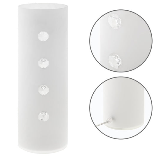Lámpara de sobremesa HERNER LUMIT redonda de cristal opaco, CM 235210