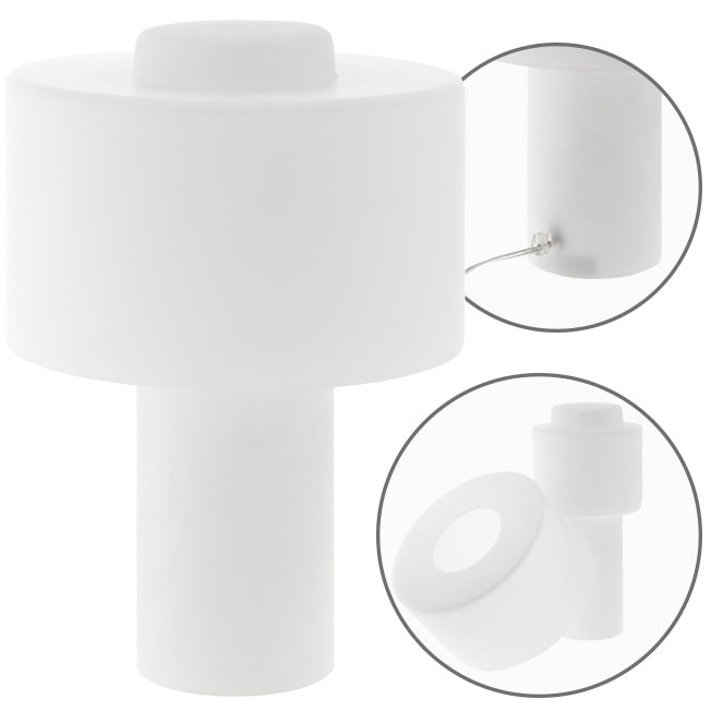 Lámpara Sobremesa Cristal Opaco HERNER LUMIT CM 715607+715707