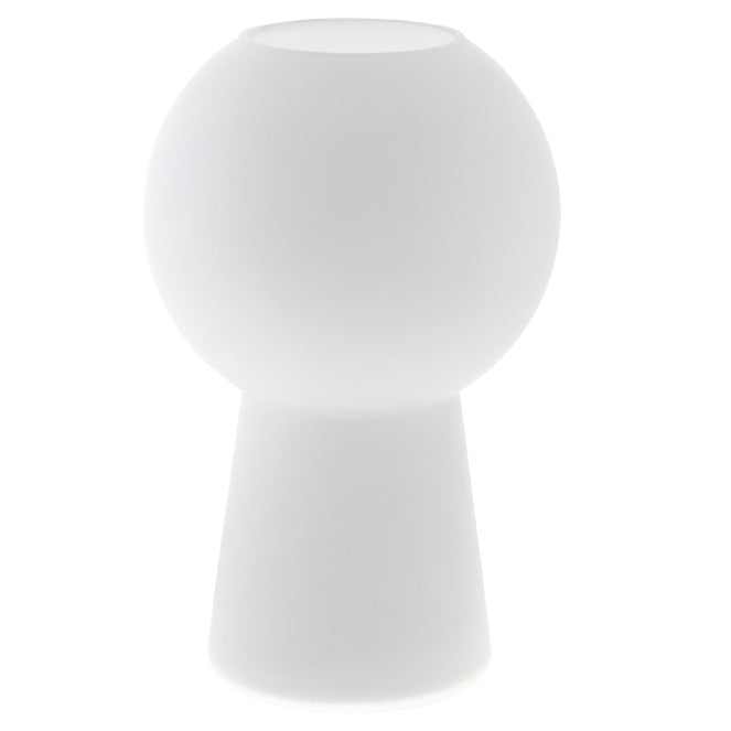 Sobremesa HERNER fabricada en vidrio opaco color blanco, LUMIT