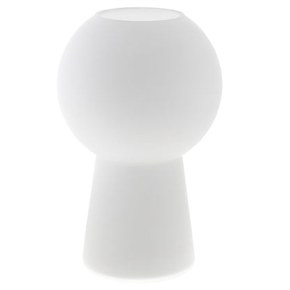 Sobremesa HERNER fabricada en vidrio opaco color blanco, LUMIT