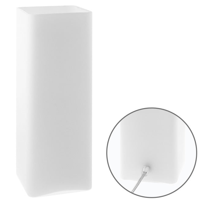 Lámpara de mesa HERNER LUMIT cristal blanco, ref CM HX-005