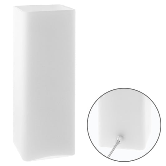 Lámpara de mesa HERNER LUMIT cristal blanco, ref CM HX-005