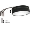 Atibaia Aplique de Pared Negro y Cromo LUMIT CM001*1W, diseño moderno y elegante.