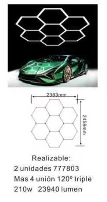 Plafón LED Modular Hexagonos Varios Tamaños Blanco MH | 777802 777803 777805