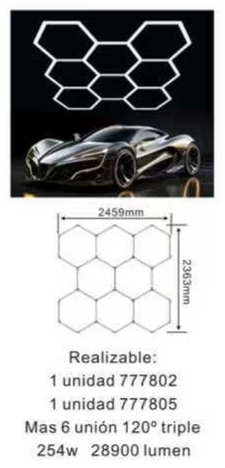 Plafón LED Modular Hexagonos Varios Tamaños Blanco MH | 777802 777803 777805