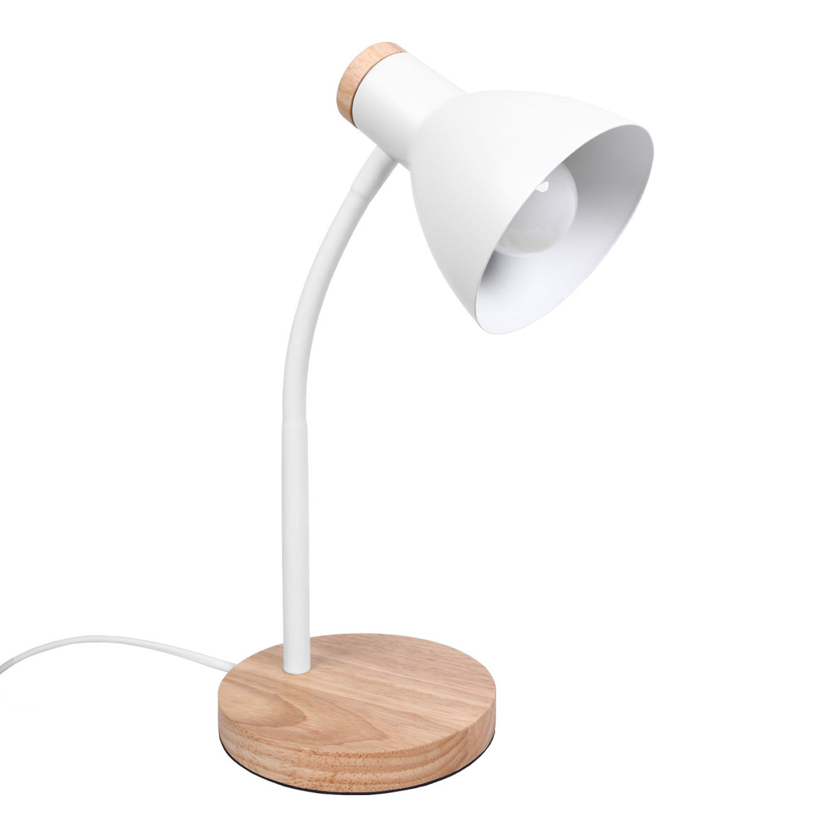 Flexo de Sobremesa ARGOS 42 cm Blanco y Madera Belair Interlusa - imagen 2 | Interlusa