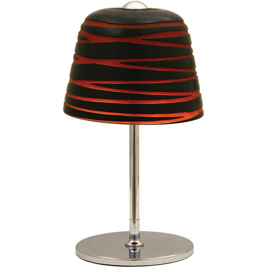 Lámpara de sobremesa LURDES LUMIT, diseño moderno en rojo, negro y cromo, referencia D60418S1